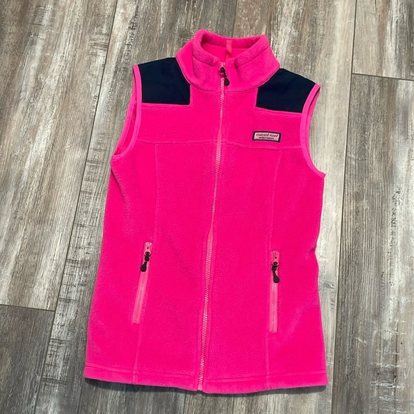 Vineyard Vines Pink Fleece Vest size XXS - Picture 1 of 5